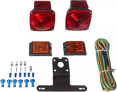 2 PCS Trailer Light LED Kit 12V Tail For Under 80 Inch Wiring Harness Red Amber • $30.52