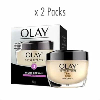 $117.21 • Buy 2x [OLAY]Total Effects 7 In One Pore Less Anti Aging Night Cream Normal 50gr