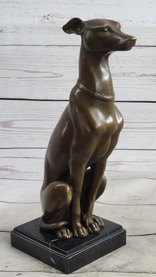 £244.97 • Buy Art Deco Greyhound Dog Bronze Sculpture Museum Quality Figurine