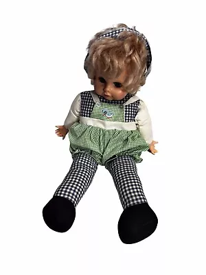 VINTAGE EeGEE DOLL GOLDBERGER 18  - Gingham Outfit -Cloth Body • $32