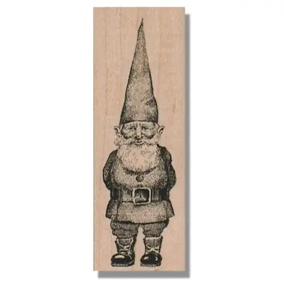 $7.98 • Buy STANDING GNOME Rubber Stamp, Garden Gnome Statue, Mushroom, Gnomes, Woods, Elf