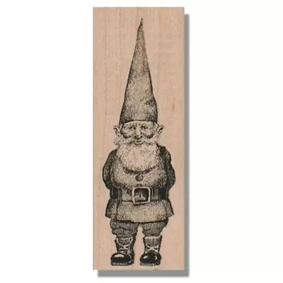 $7.98 • Buy STANDING GNOME Rubber Stamp, Garden Gnome Statue, Mushroom, Gnomes, Woods, Elf
