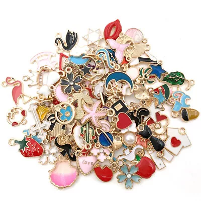 20/30/50Pcs Mixed Enamel Charms Pendants For Jewelry Making Bracelet Neacklace • $2.89