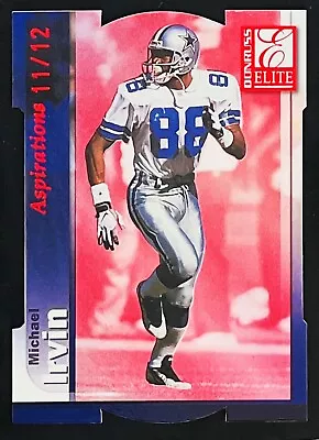 1999 Donruss Elite Aspirations Die Cut - Michael Irvin - (#/12) - (only 12 Made) • $41