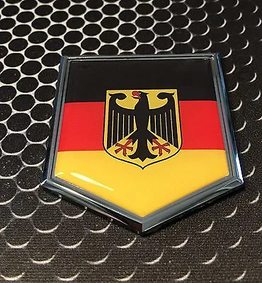 Germany Flag Domed CHROME Emblem Deutschland Proud Car 3D Sticker 2 X 2.25  • $11.49