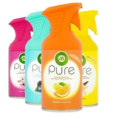 £13.79 • Buy 4 X Air Wick Pure Air Freshener Spray 250ml Mixed Scents Neutralises Odours