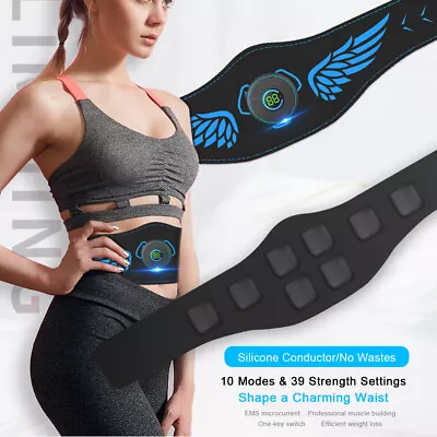 EMS Abdominal Muscle Toning Trainer ABS Stimulator Toner Fitness Binder Belt New • $23.13