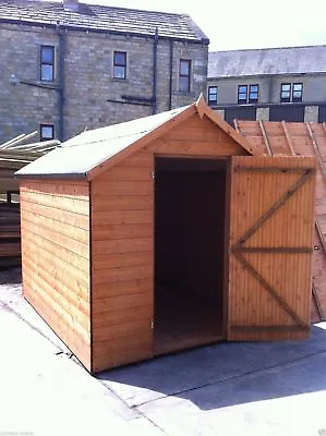 7x5 Wooden Apex Garden Shed Factory Seconds Hut Pinelap T&G Store No Windows • £399.99