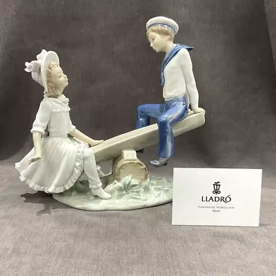 LLADRO Sailor Boy & Girl Seesaw Figurine #1255 Gloss Finish RETIRED • $219