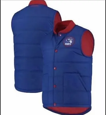 Mitchell & Ness Men’s Throwback NFL New York Giants Quilted Puffer Vest Large • $60