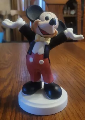 Mickey Mouse In Tuxedo Disney 7  Tall Ceramic Figurine Made In Mexico EUC Cute!! • $10