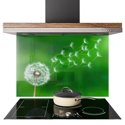 Glass Splashback Kitchen Tile Cooker Panel ANY SIZE Photo Dandelion Flower Seed • £156.19