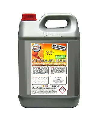 £18.99 • Buy 5 25 Litre Concentrate Citrus Surface Cleaner Grease Dirt Degreaser Citra-Klean