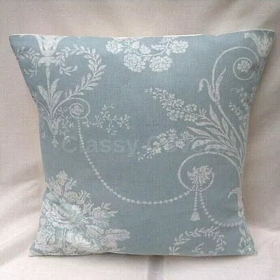 Laura Ashley Designer Cushion Cover  JOSETTE  Duck Egg Blue Fabric Various Sizes • £12.99