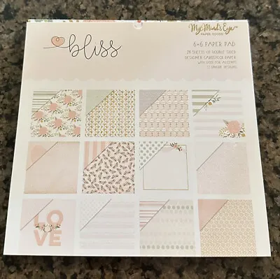 My Mind's Eye BLISS 6x6 Scrapbook Paper Cardstock Pad 24 Pages 2 Sided Wedding • $6.49