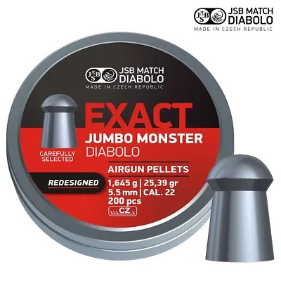 JSB Exact Jumbo Monster .22 REDESIGNED Air Rifle Pellets Full Tin Of 200 5.52 • £11.95