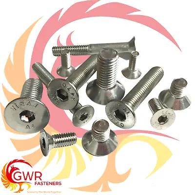 M2 M3 M4 M5 A4 Stainless Socket COUNTERSUNK Screws Allen Key Bolts Hex Marine • £36.95