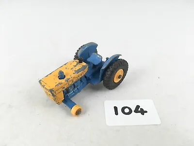 Vintage Matchbox Lesney 39c Ford Tractor 1967-72 Blue/yellow Farming Diecast • £9