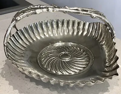 Antique Silver Plated Fruit Basket. Daniel & Arter. Arts & Crafts Style. C1890s • £29.99