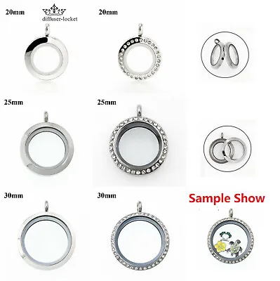 20mm/25mm/30mm Round Pendant Floating  Glass  Living Memory Glass Locket • $1.95