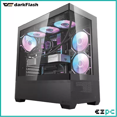 DarkFlash Computer PC Case ATX Tempered Glass Mid-Tower Gaming Tower (DS900 Air) • $99