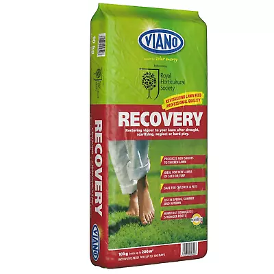 Viano Recovery Organic Lawn Fertiliser | 200 Sq.m | Feed Weed Moss Killer 10kg • £38.03