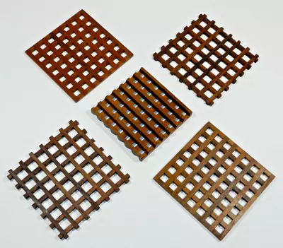 Mid Century Modern Danish Dansk Teak Wood Lattice Trivet • $200