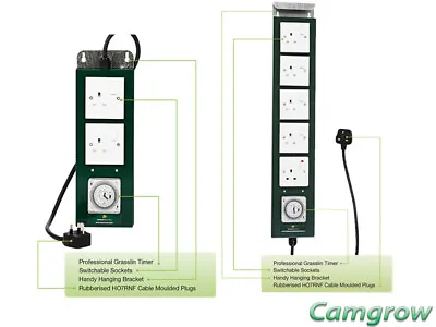 The Green Power Hobby Relay - 2 Way 3 Way & 5 Way Contactor Timers Hydroponics  • £89.95