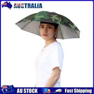 $10.89 • Buy Outdoor Cap Portable Anti-Rain Anti-Sun Head Umbrella Hat (Camouflage) AU