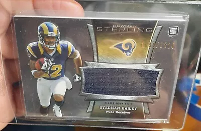 2013 Bowman Sterling Jumbo Relic /1214 Stedman Bailey #BSJRR-SB Rookie RC • $4.90