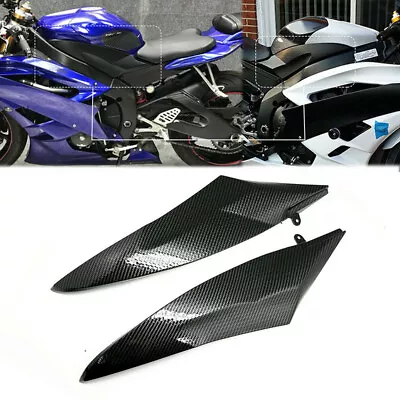 For Yamaha YZF R6 2006 2007 Carbon Fiber Gas Tank Side Cover Trim Cowl Fairing • $33.64