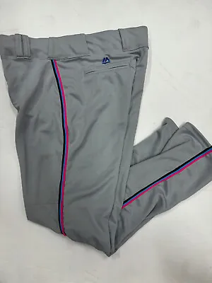 Miami Marlins Majestic Premier Relaxed Fit Baseball Pants Men's Large Grey 36x33 • $37.99