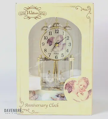 £23.46 • Buy Waltham Anniversary Angel Glass Dome Clock With Crystals