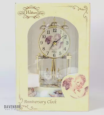 £23.46 • Buy Waltham Anniversary Angel Glass Dome Clock With Crystals