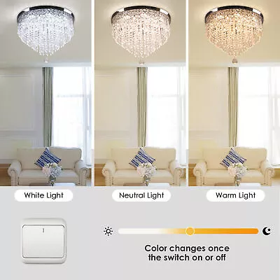 Large Crystal Chandeliers LED Ceiling Light Pendant Light For Dining Room 20  • $117.99