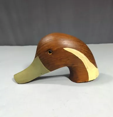 Vintage Duck Decoy Pintail Head Hand Carved Glass Eye  • $11.99