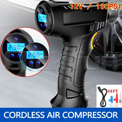 Automatic Cordless Car Tyre Inflator Handheld LCD Digital Air Compressor Pump • $24.99