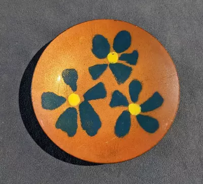 Vintage Copper Enamel Plate Artisan Made Jeanette 3.75  • $5.89