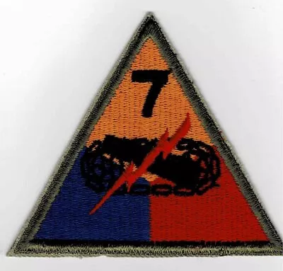 US Army WWII 7th Armored Division Patch. • £9.49