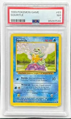 1999 Pokemon Game Squirtle #63 PSA 7 NM • $0.99