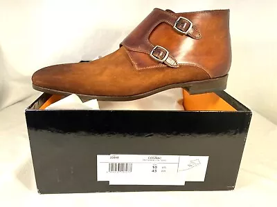 MAGNANNI Men's Antihumington Cognac Suede Double Monk Strap Boot Size US 10 $495 • $299.99