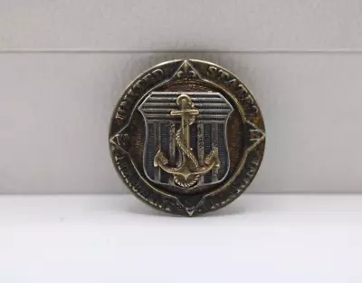 WWII United States Merchant Marines Sterling Silver Shield & Anchor Pin *LOOK* • $19.99
