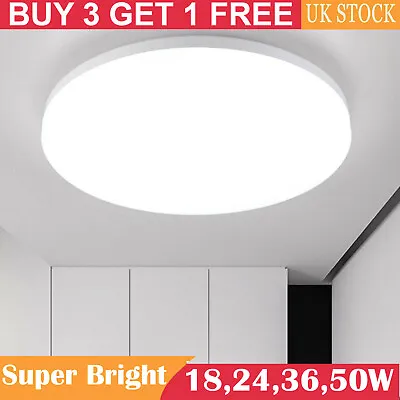 £4.99 • Buy Led Ceiling Lights Round Panel Down Light Bathroom Kitchen Living Room Wall Lamp