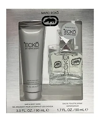 Marc. Ecko Silver Gift Set  For Men 1.7oz EDT + 3oz Body Wash 2PC • $19.99