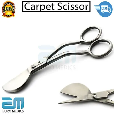 £6.65 • Buy Napping Duckbill Scissors Carpet Shears Silver Fitter Tool High Quality Branded