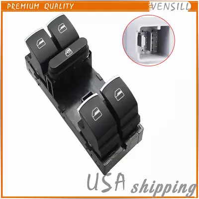 Power Window Switch Driver Side 5ND959857 For VW CC Jetta Passat Tiguan Touran • $9.28