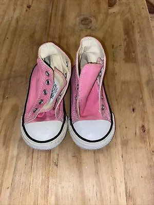 Girls Shoes Converse Pink High Top Trainers Shoes Uk 6 • £3.99