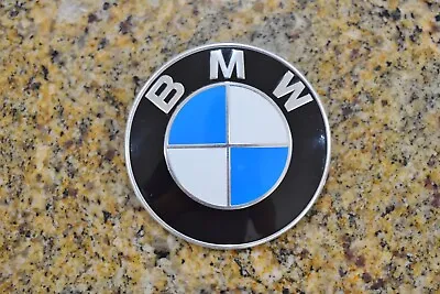 BMW OEM Hood Emblem Roundel Logo 82mm E60 E46 E39 E65 1 3 4 5 6 7 Series M -w • $27.99