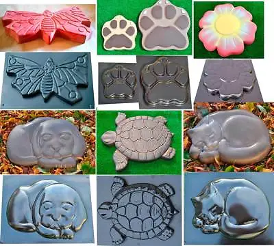 Concrete Mold DECORATIVE Stepping Stone Mold ABS Plastic Garden Path Decor • $25.99