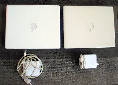 3 Apple Notebooks/Laptops W/adapters: IBook A1133 $129 M6497 $59 + Macbook $159 • $59